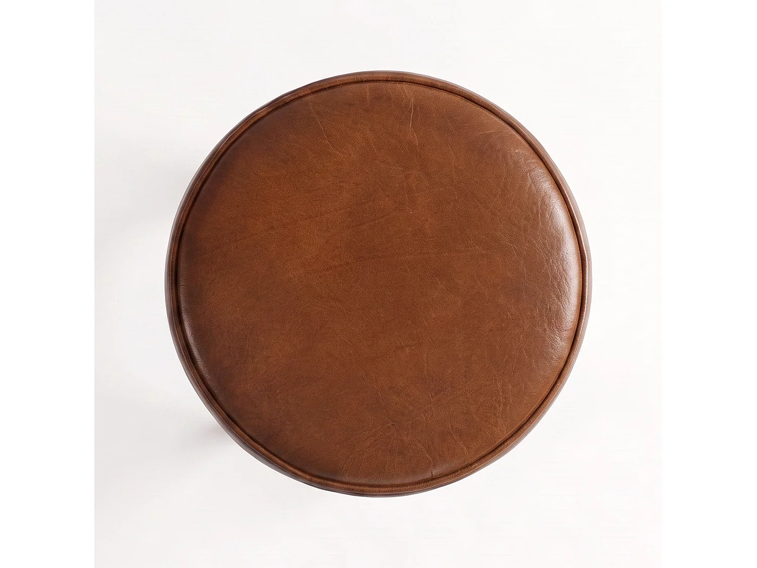 Sgabello per isola centrale 65 cm in pelle di bufalo marrone - Lucien