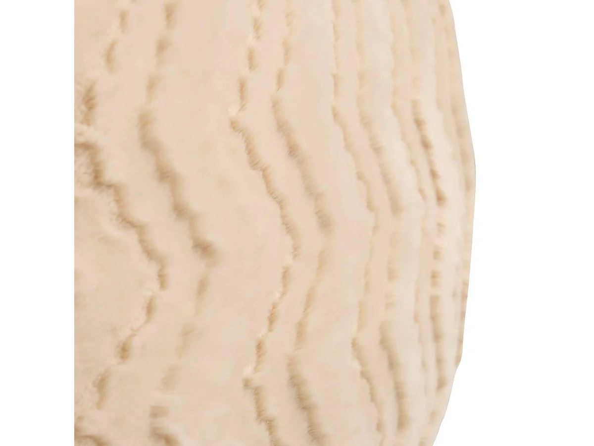 Coussin Imitation Fourrure "Nalia" 50x80cm Beige Lin