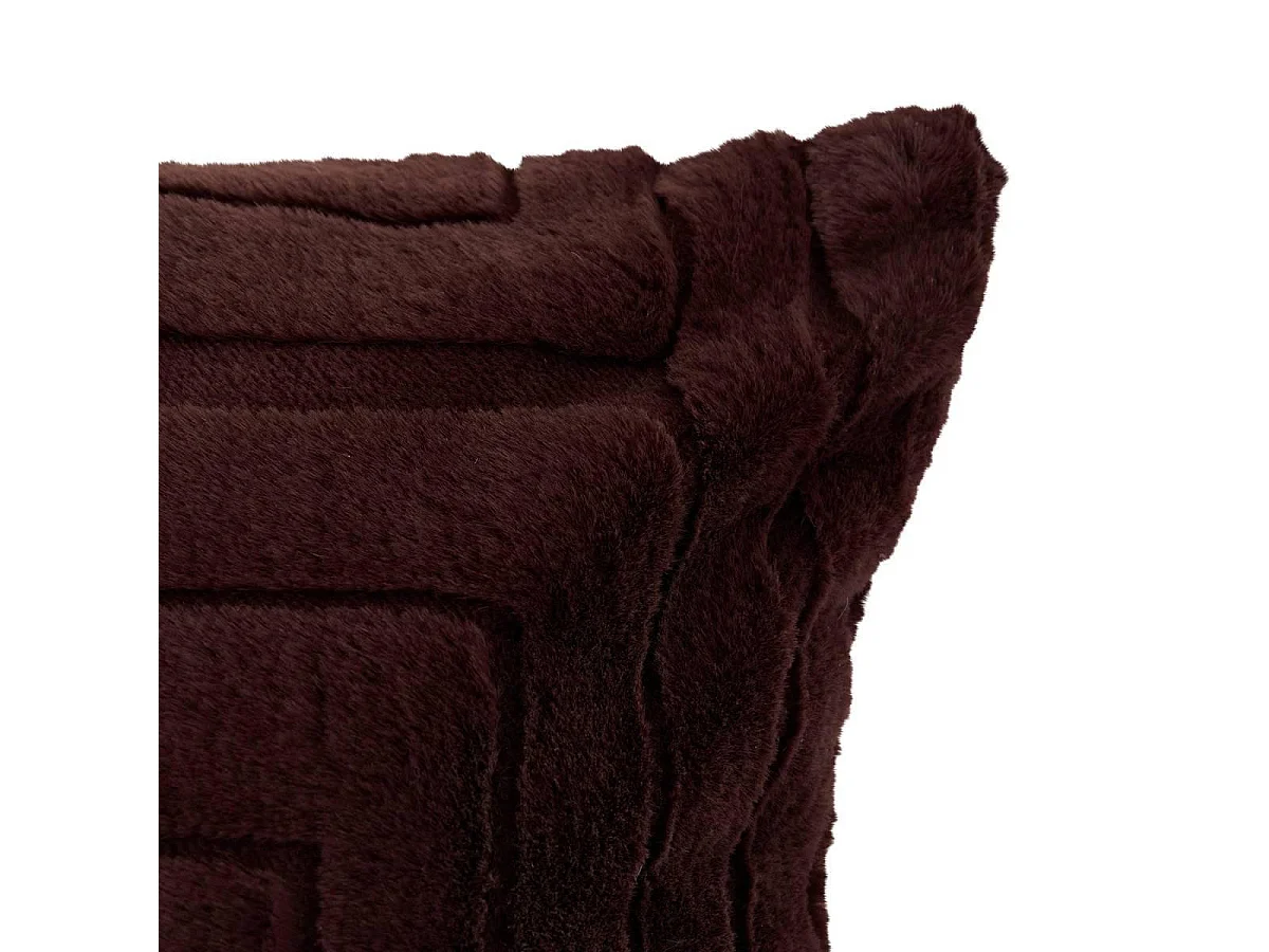 Coussin Imitation Fourrure "Arka" 50x80cm Marron Tonka