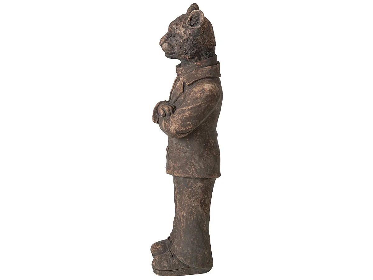 Statue Déco Léopard "Zeno" 55cm Marron