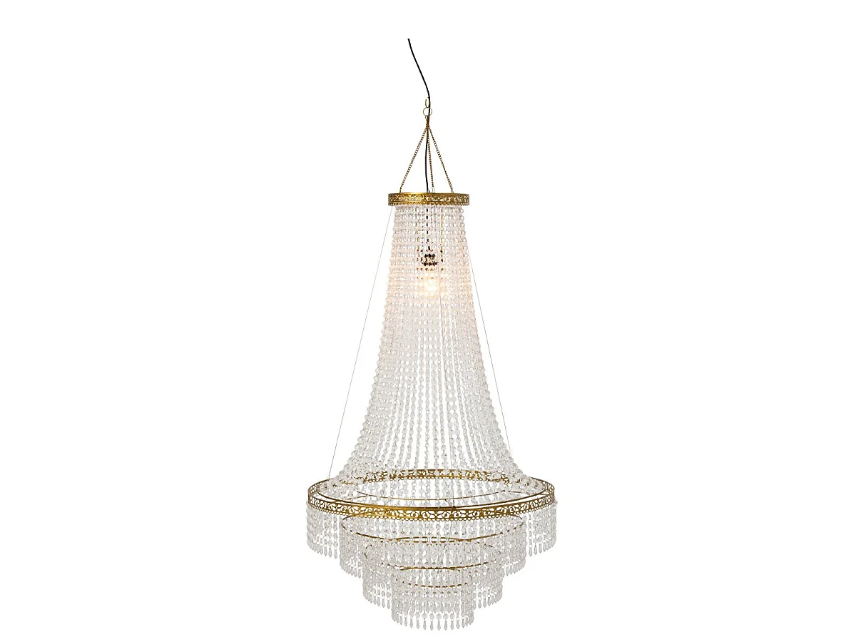 Abat-Jour Suspension Pampilles "Jilan" 135cm Transparent