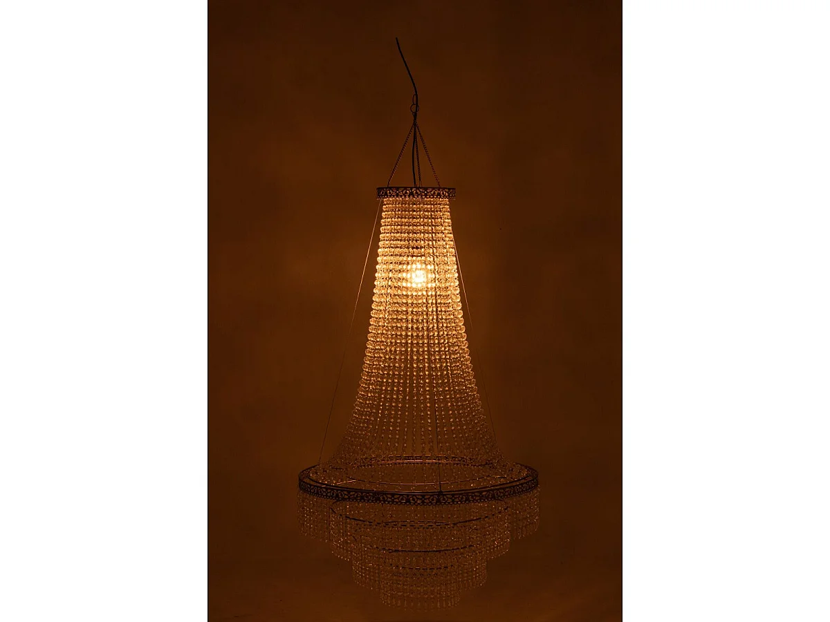 Abat-Jour Suspension Pampilles "Jilan" 135cm Transparent