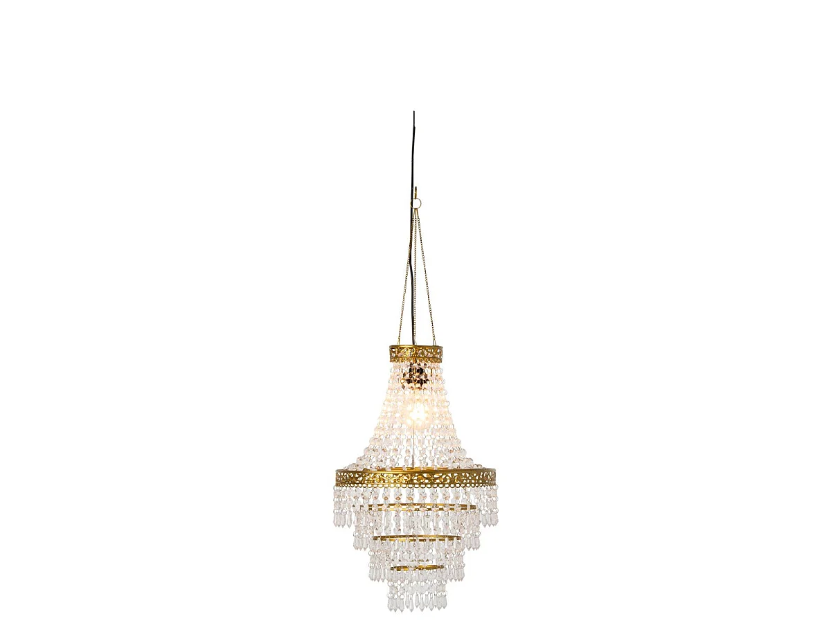 Abat-Jour Suspension Pampilles "Jilan" 56cm Transparent