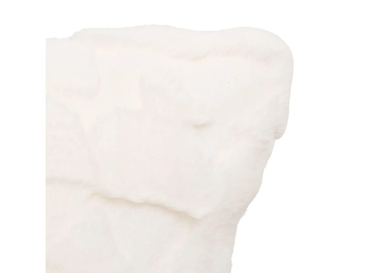 Coussin Imitation Fourrure "Nalia" 50x80cm Blanc