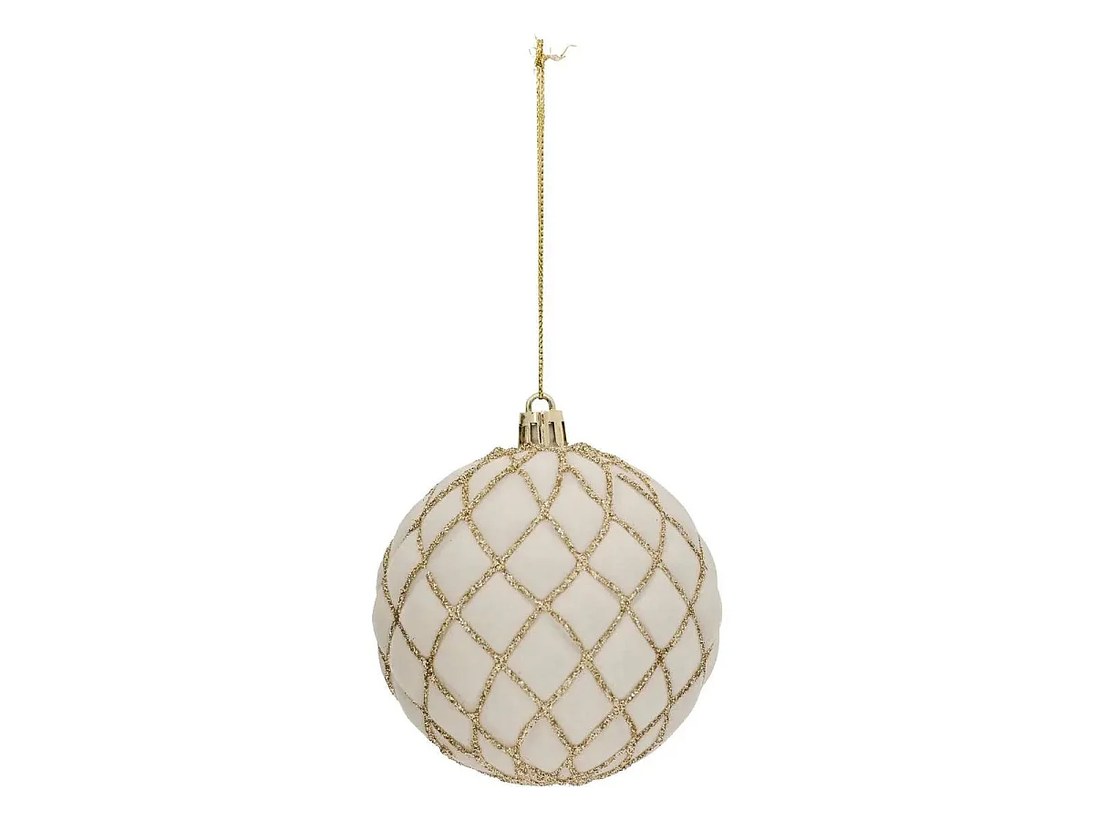 Lot de 9 Boules de Noël "Pailletées" 8cm Bleu