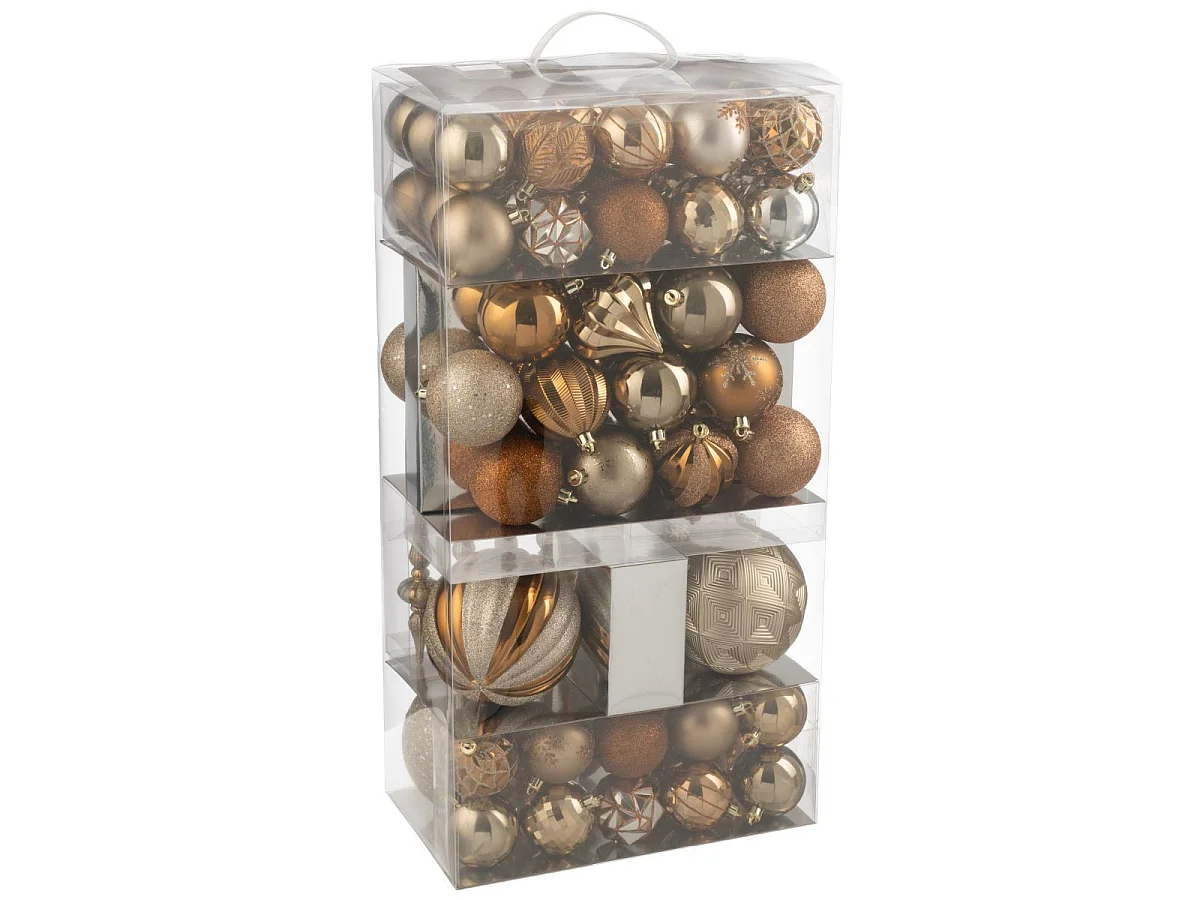 Lot de 80 Boules de Noël "Night" 58cm Marron