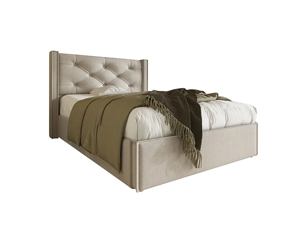 Gestoffeerd hydraulisch eenpersoonsbed 90×200 opbergruimte metalen frame katoenen houten lattenbodem modern design
