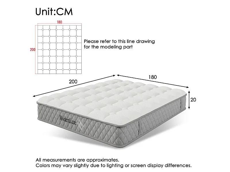 Letto contenitore 180x200 cm imbottito lino beige con materasso, USB-C, dorato idraulico 226kg stile lusso
