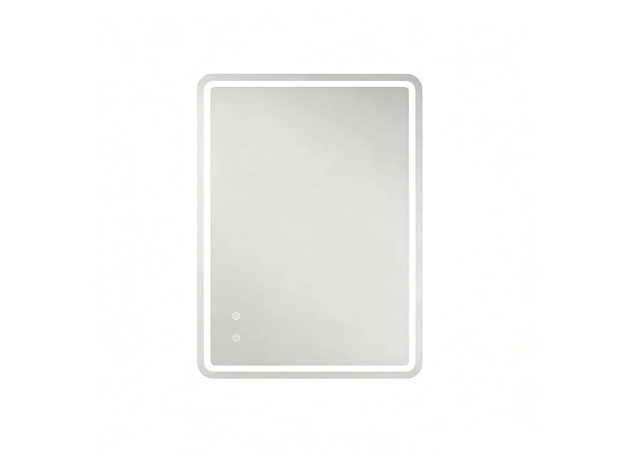 Miroir LED carré salle de bain 60x80 cm sans cadre, toucher, 3 températures, variateur, anti-buée, pose horizontale ou verticale