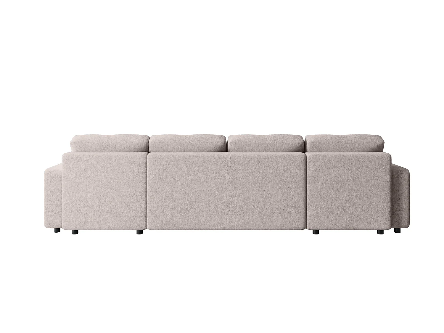 Wohnlandschaft U-Form mit Schlaffunktion – LUMI U Beige