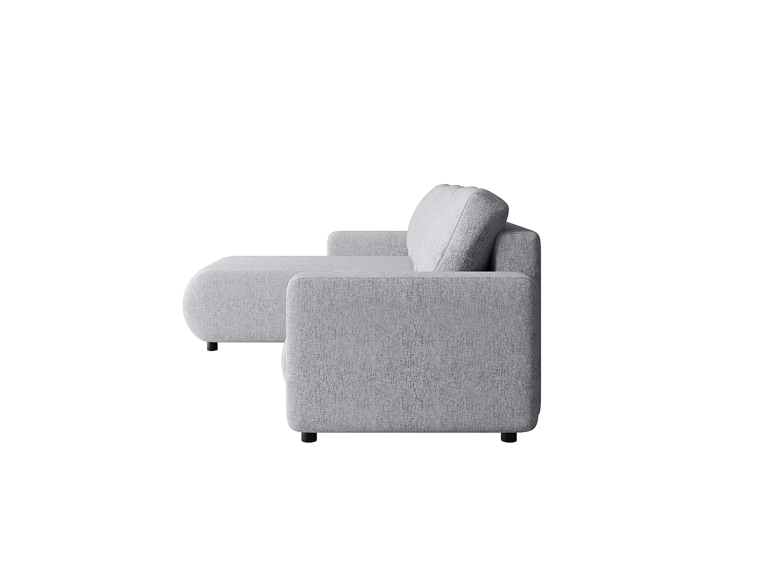 Canapé d'angle convertible avec coffre, réversible – LUMI L Gris clair