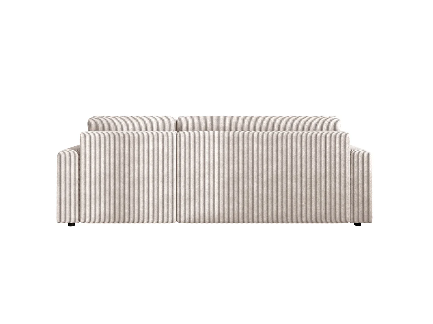 Ecksofa mit Schlaffunktion, Cord, wahlweise links oder rechts – AKO L Hell Graubeige