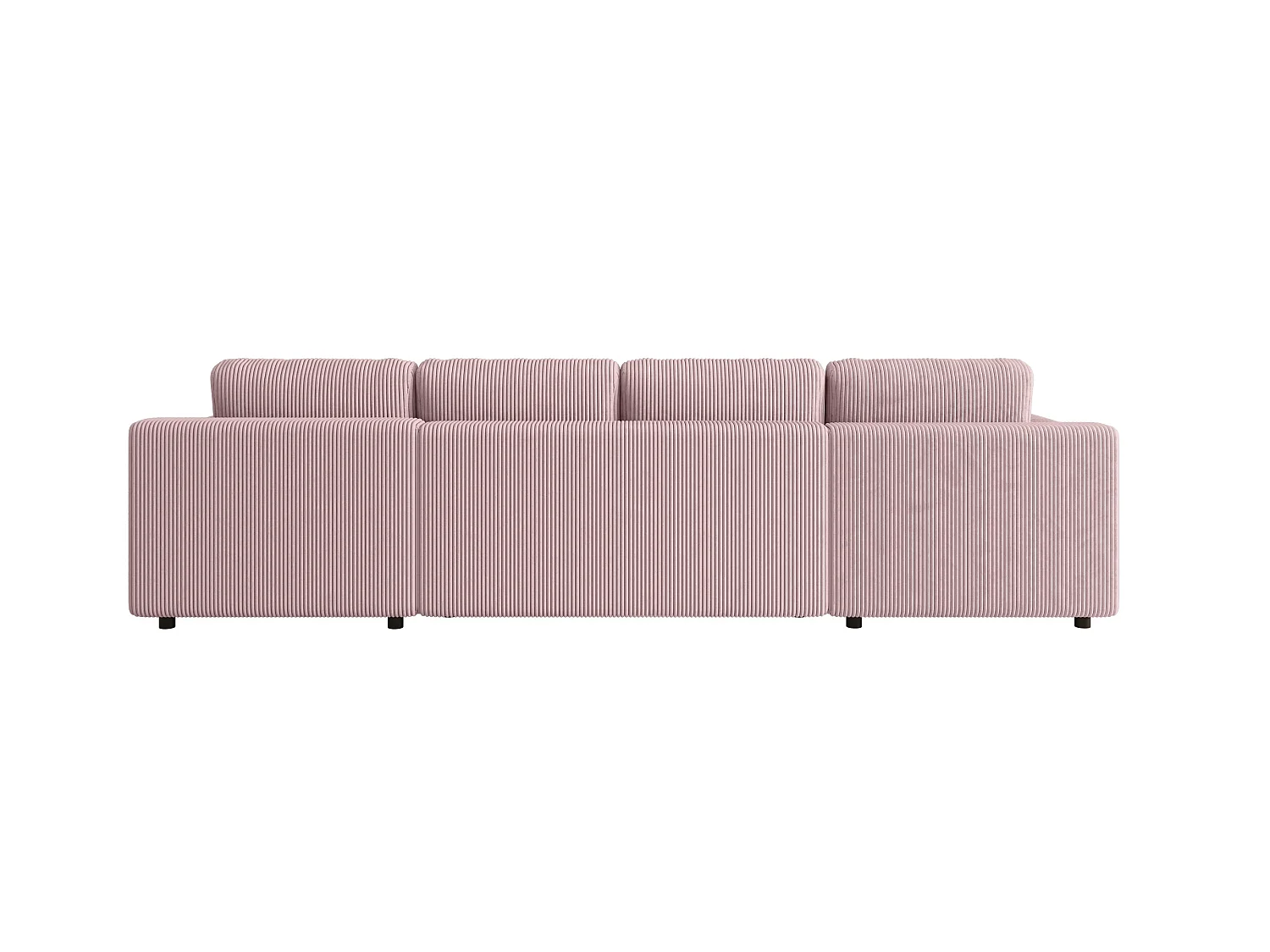 U-soffa med bäddfunktion och förvaring, manchester, vändbar – ELLY U Rosa beige