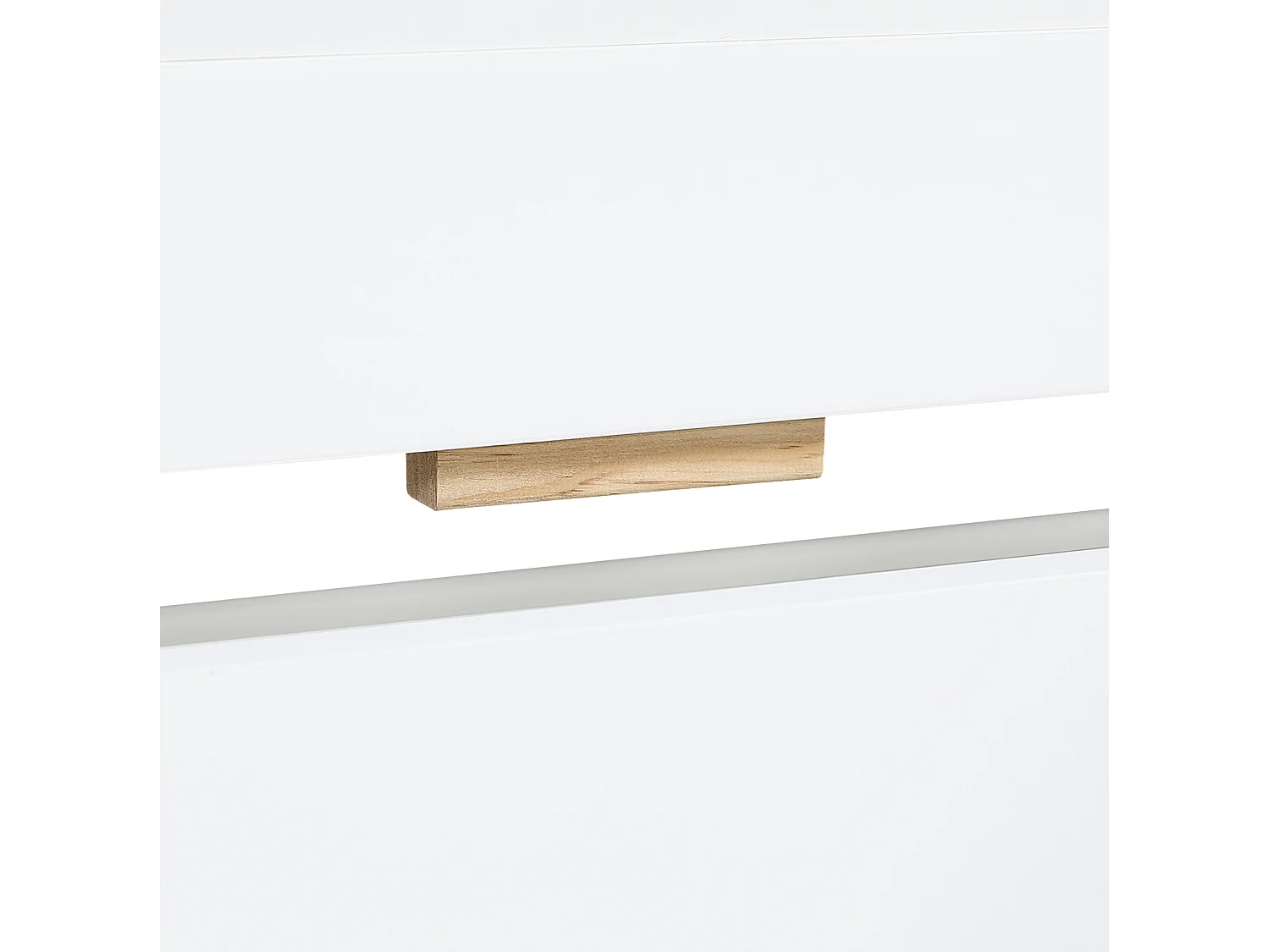 Lit superposé 90x200 cm en bois blanc avec 2 tiroirs, étagère ouverte et échelle, sans matelas