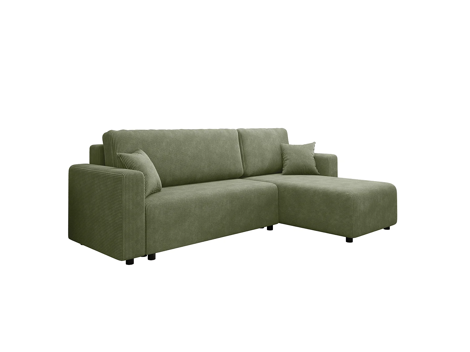 Canapé d'angle convertible avec coffre, réversible – AKO L Vert sauge clair