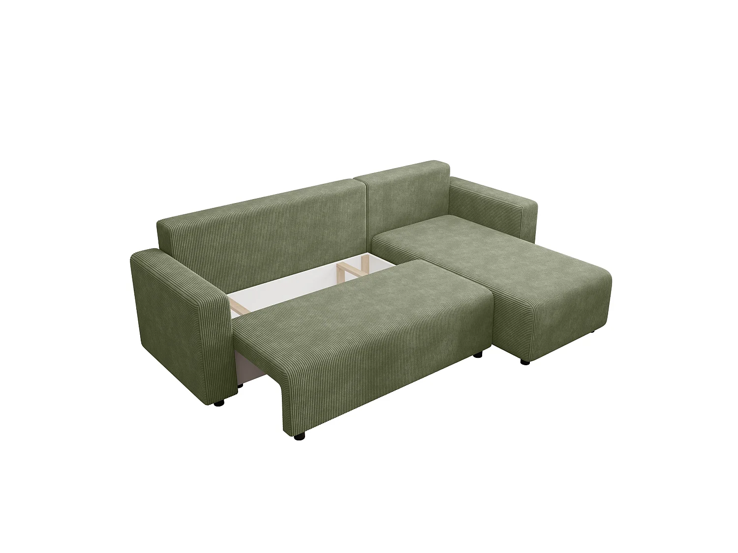 Canapé d'angle convertible avec coffre, réversible – AKO L Vert sauge clair