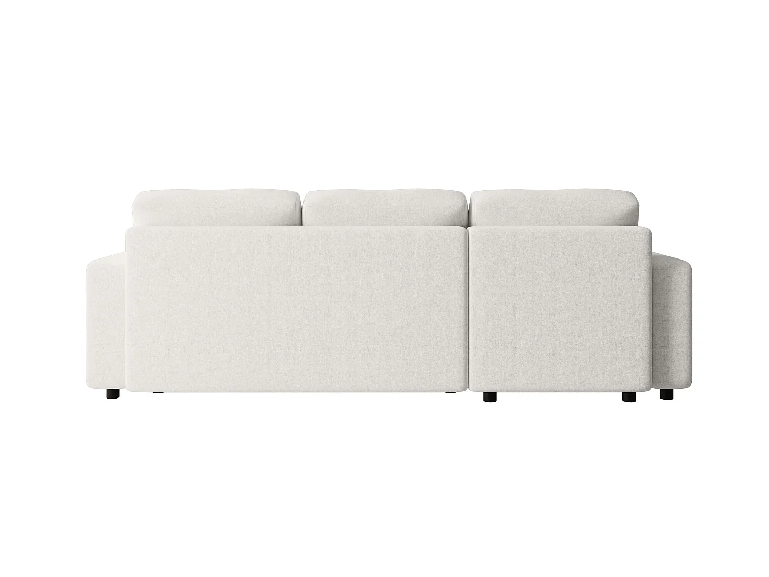 Canapé d'angle convertible avec coffre, réversible – LUMI L Blanc nacré