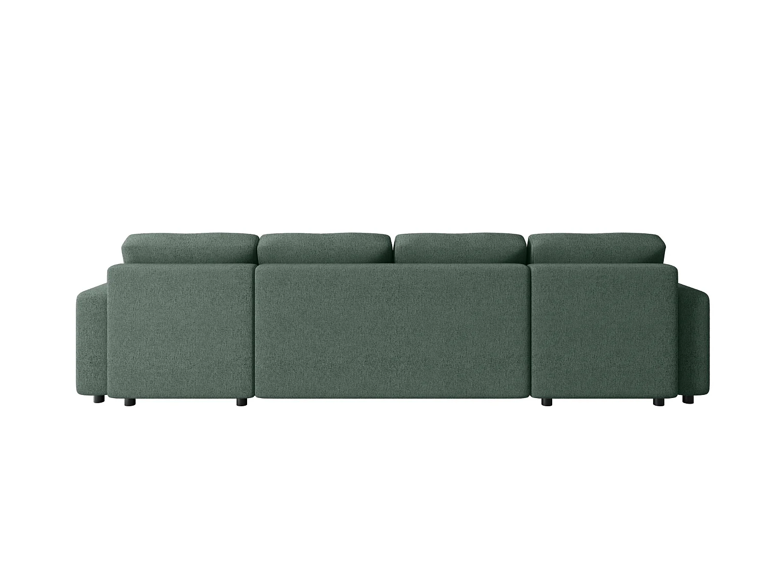 Wohnlandschaft U-Form mit Schlaffunktion – LUMI U Braunschwarz