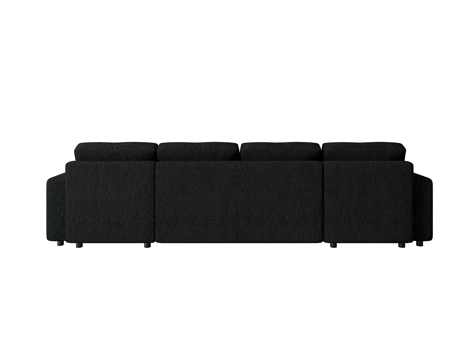Sofá em U cama com arrumação – LUMI U Preto profundo
