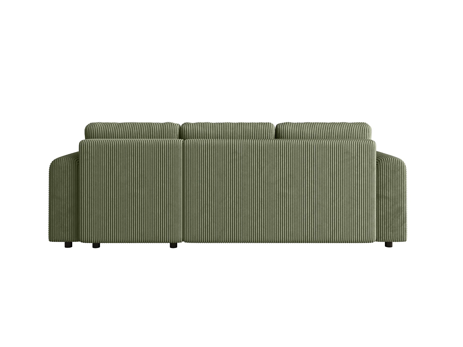 Canapé d'angle convertible avec coffre, réversible – ELLY L Vert sauge clair