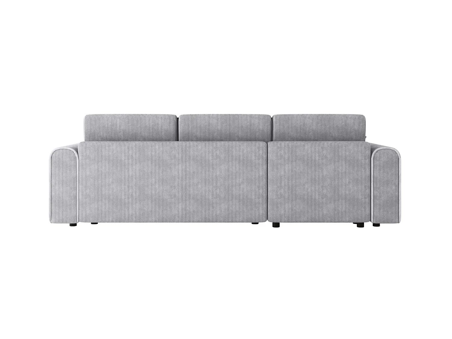 Canapé d'angle convertible avec coffre, réversible – ILIA L Gris argenté clair