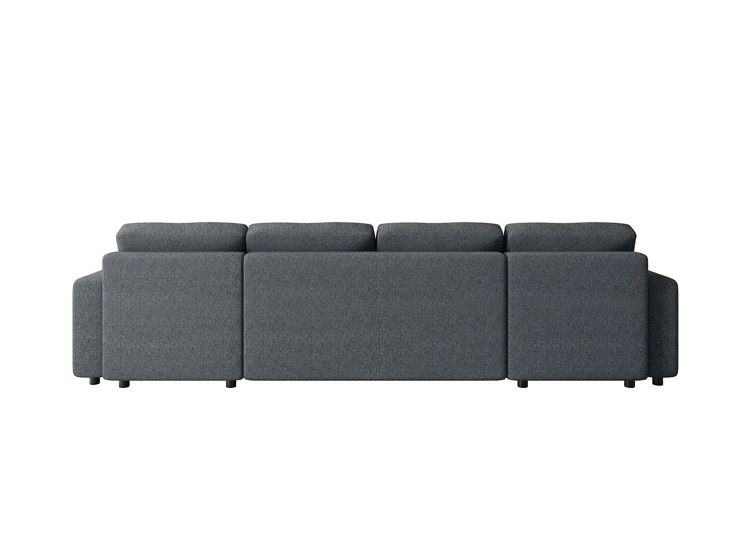 Wohnlandschaft U-Form mit Schlaffunktion – LUMI U Dunkelgrau