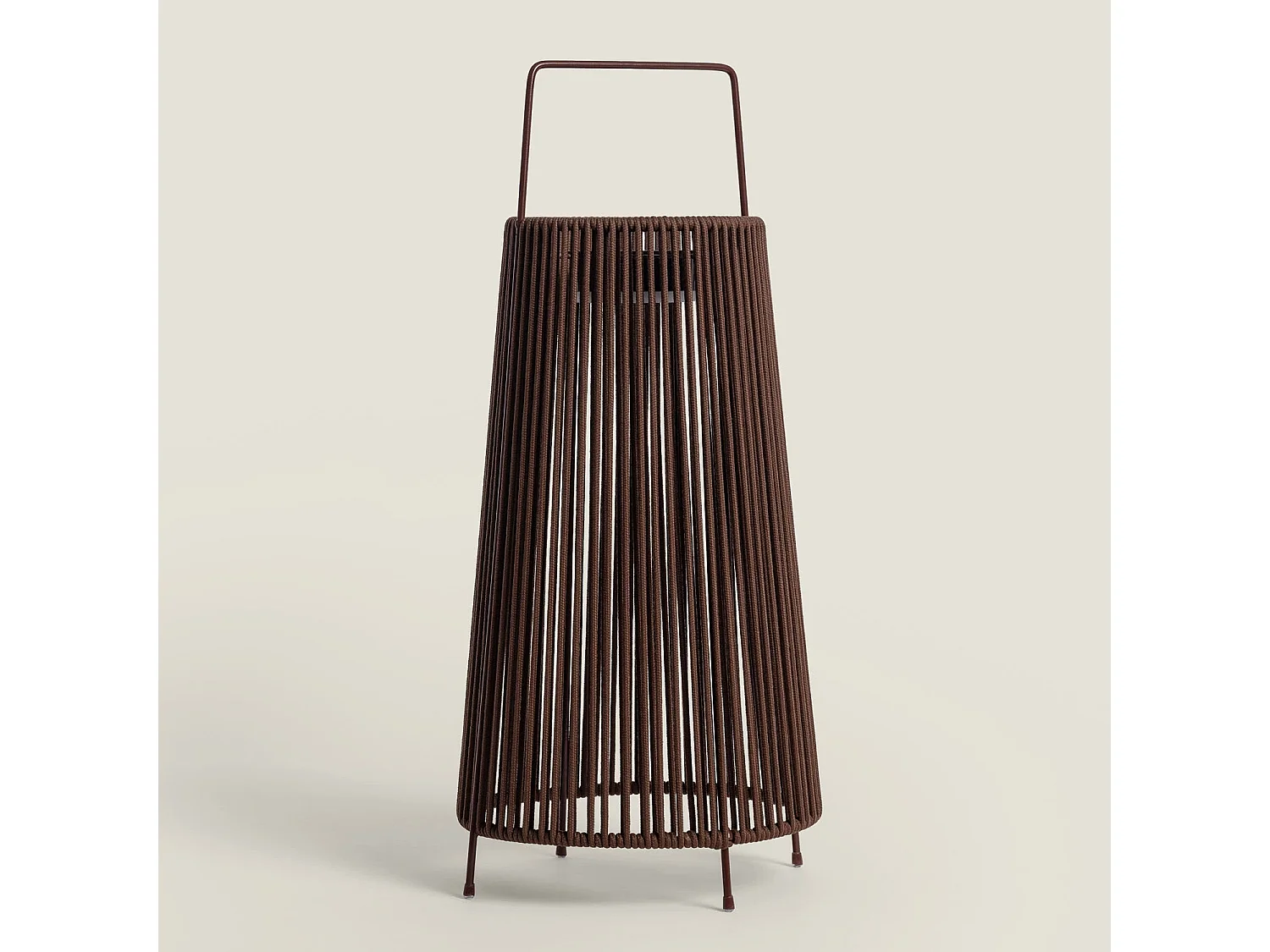 Lámpara Solar Tali de Cuerda para Mesa y Suelo Exterior M Marrón oscuro