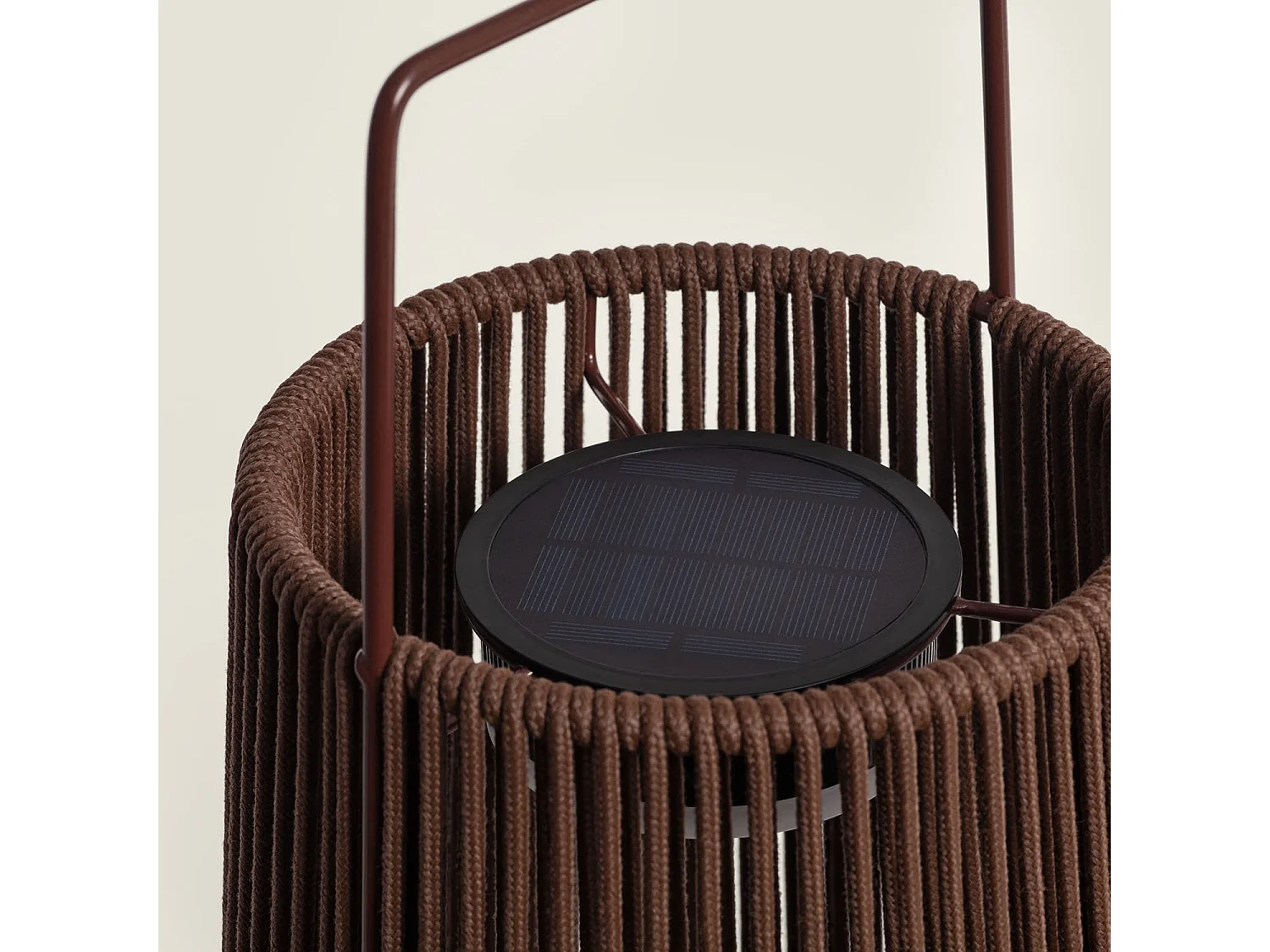 Lámpara Solar Tali de Cuerda para Mesa y Suelo Exterior M Marrón oscuro