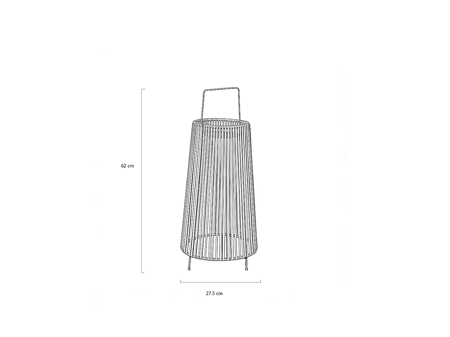 Lámpara Solar Tali de Cuerda para Mesa y Suelo Exterior M Marrón oscuro