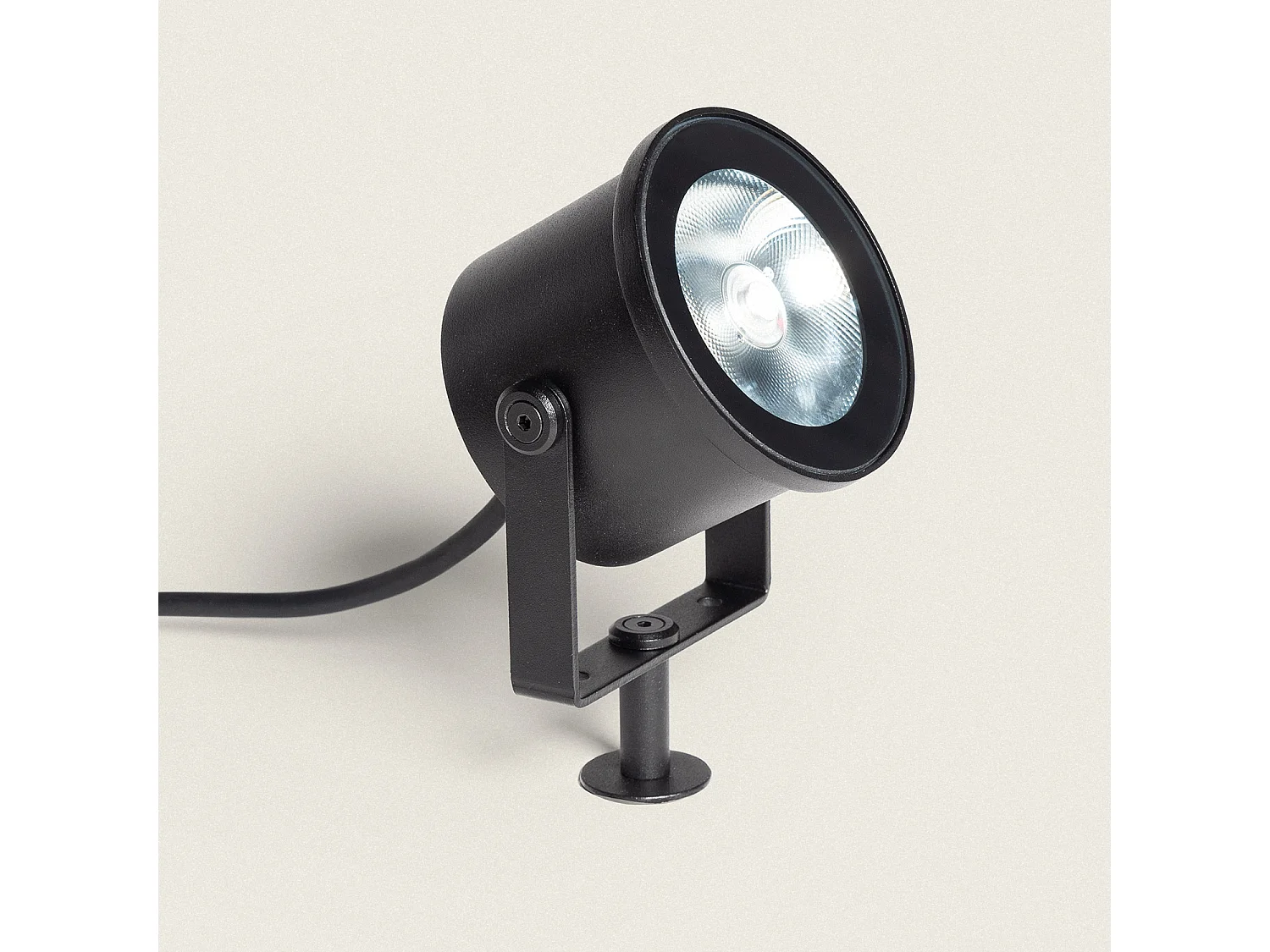 Foco Exterior LED 13W con Pincho Wimel IP67 Negro Mate