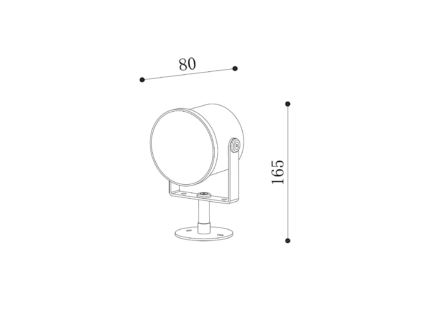 Foco Exterior LED 13W con Pincho Wimel IP67 Negro Mate