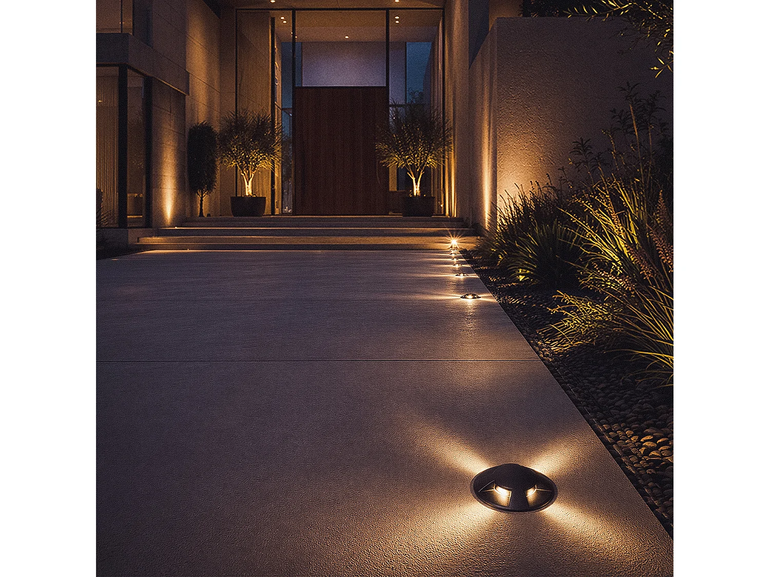 Baliza Exterior LED 3W Empotrable Suelo 4L 4000K Blanco Neutro