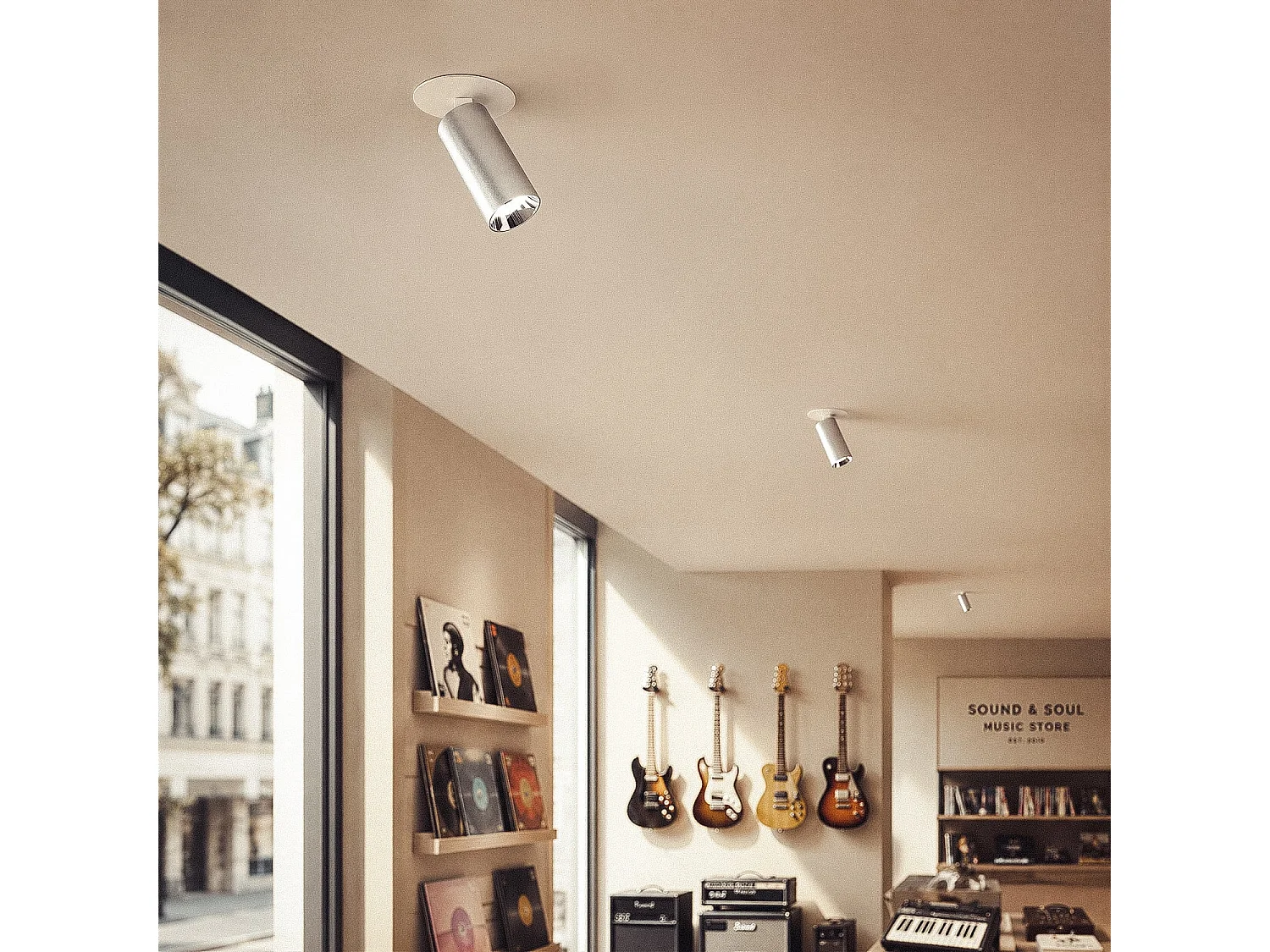 Spot LED Encastré 18W Aluminium Misoh  2700K - 4000K - 6000K 38º Blanc / Argent CCT