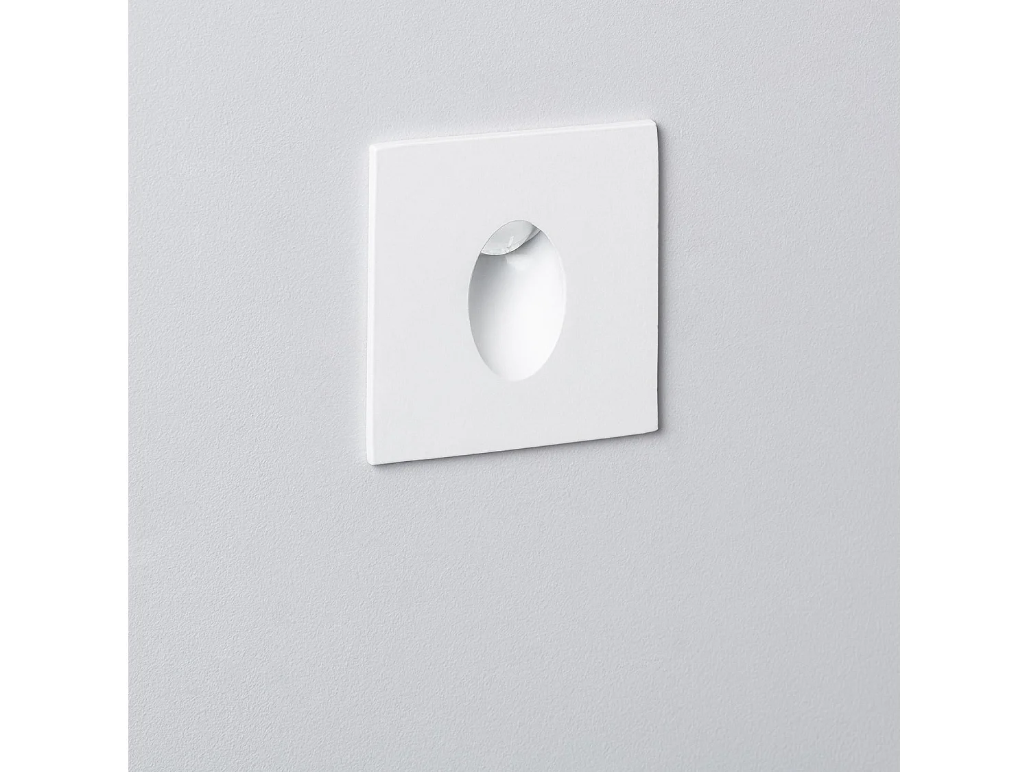 Baliza LED Empotrable Pared Cuadrado Aluminio Adam 3000K Blanco Blanco Cálido