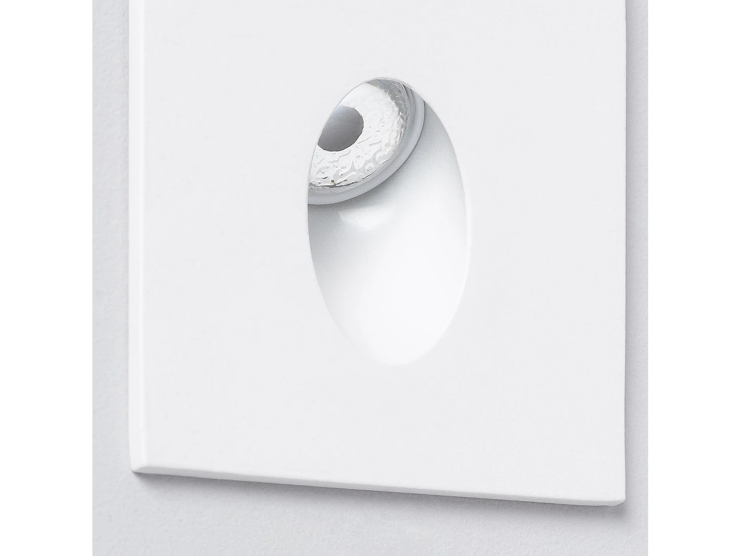 Baliza LED Empotrable Pared Cuadrado Aluminio Adam 3000K Blanco Blanco Cálido