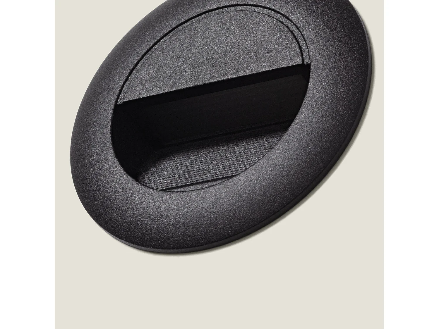 Baliza Exterior LED 3W Empotrable Aluminio Pared Circular Segre 2700K Negro Blanco Cálido