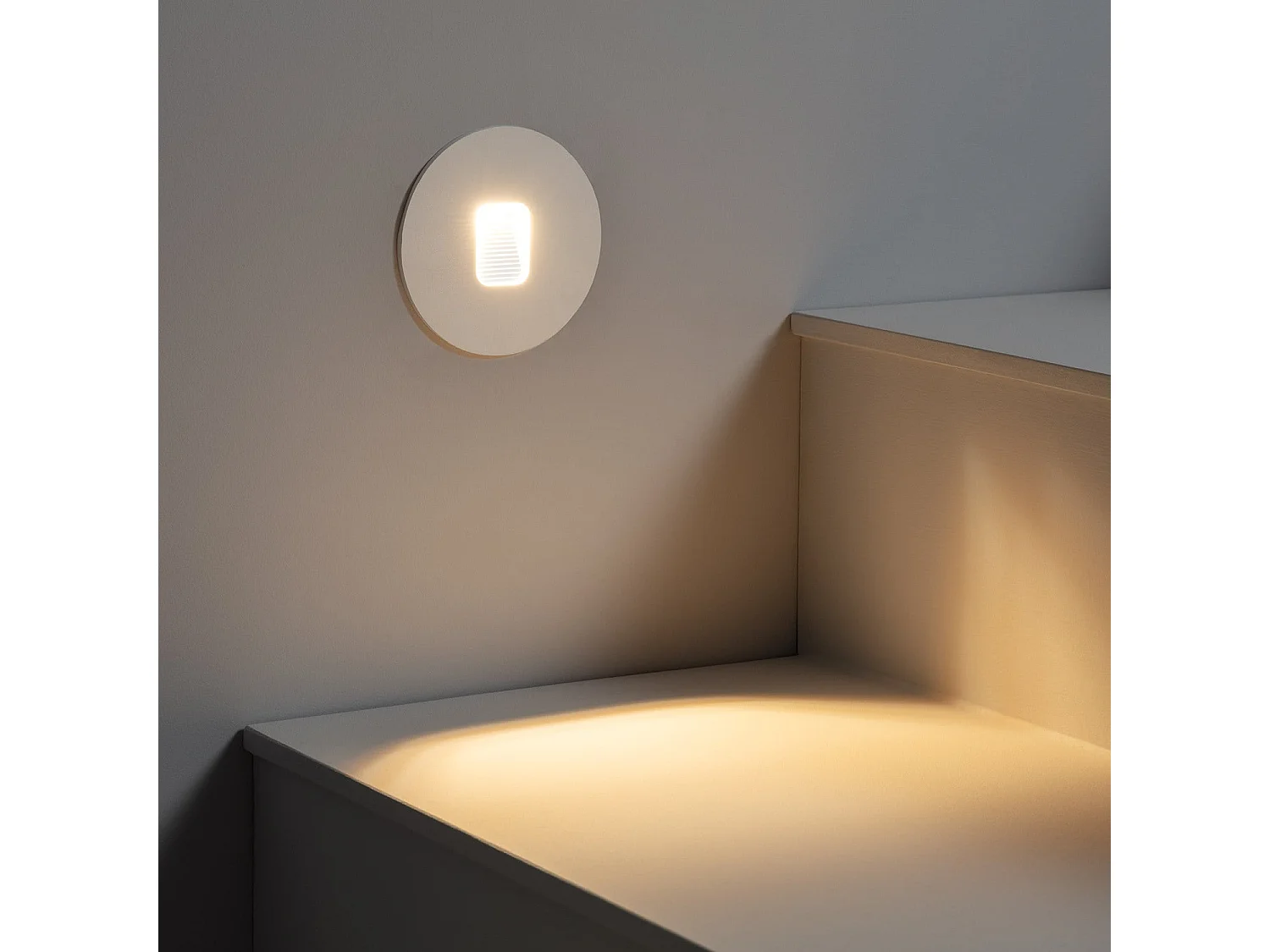 Baliza Exterior LED 2W Empotrable Aluminio Pared Circular Olite 2700K Blanco Blanco Cálido