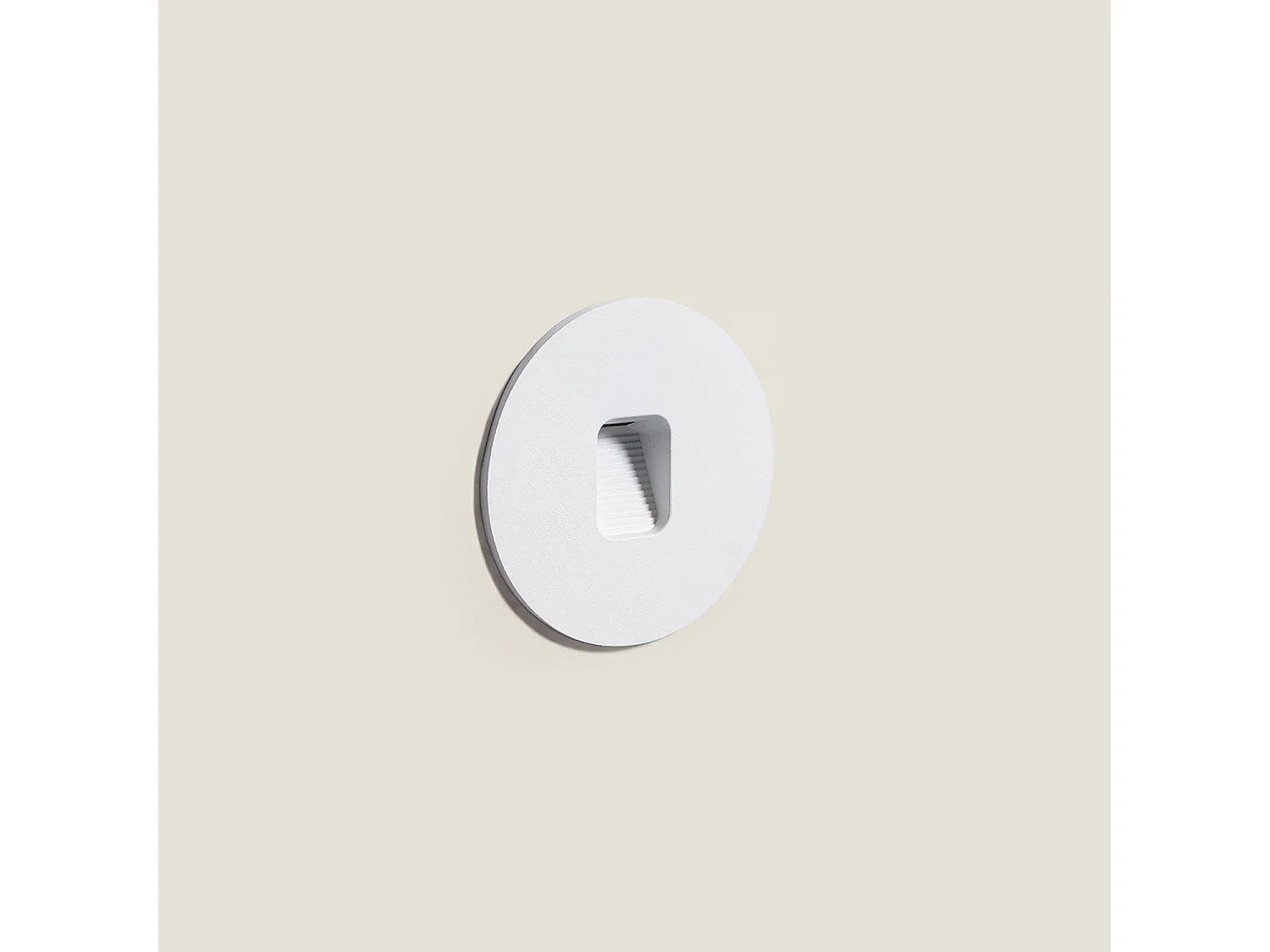Baliza Exterior LED 2W Empotrable Aluminio Pared Circular Olite 2700K Blanco Blanco Cálido