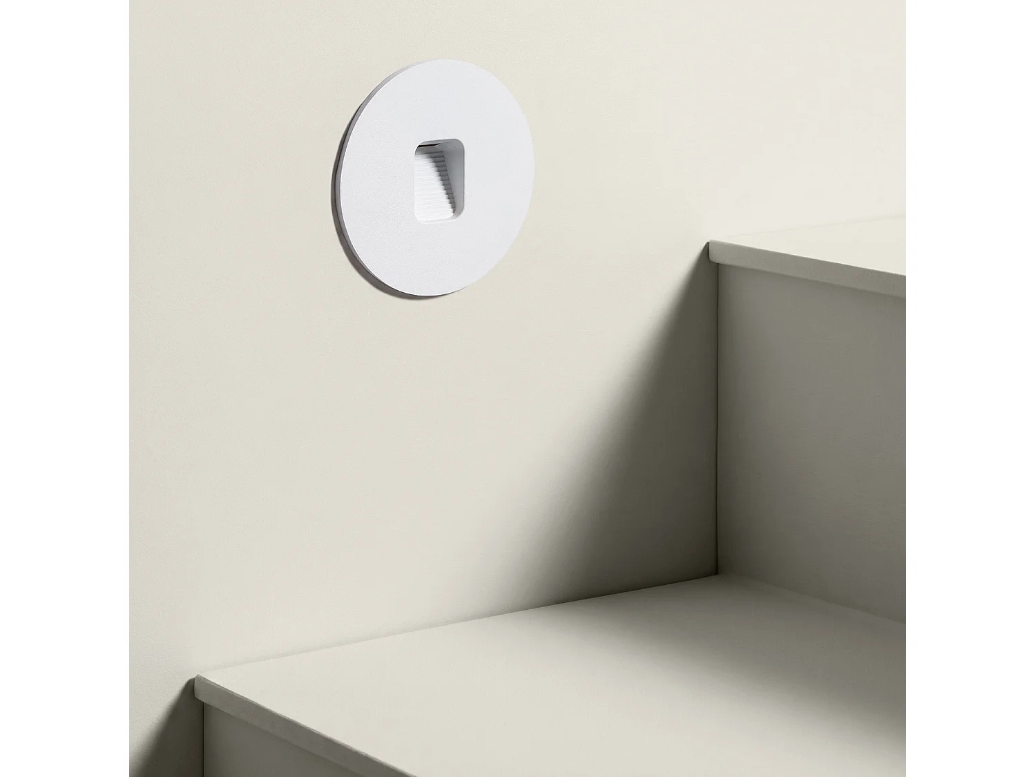 Baliza Exterior LED 2W Empotrable Aluminio Pared Circular Olite 2700K Blanco Blanco Cálido