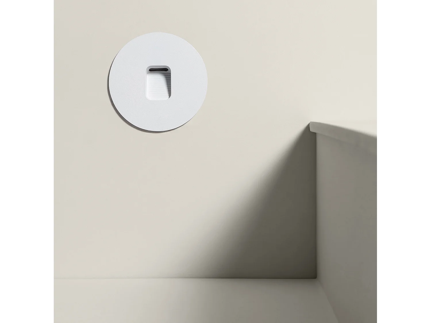 Baliza Exterior LED 2W Empotrable Aluminio Pared Circular Olite 2700K Blanco Blanco Cálido