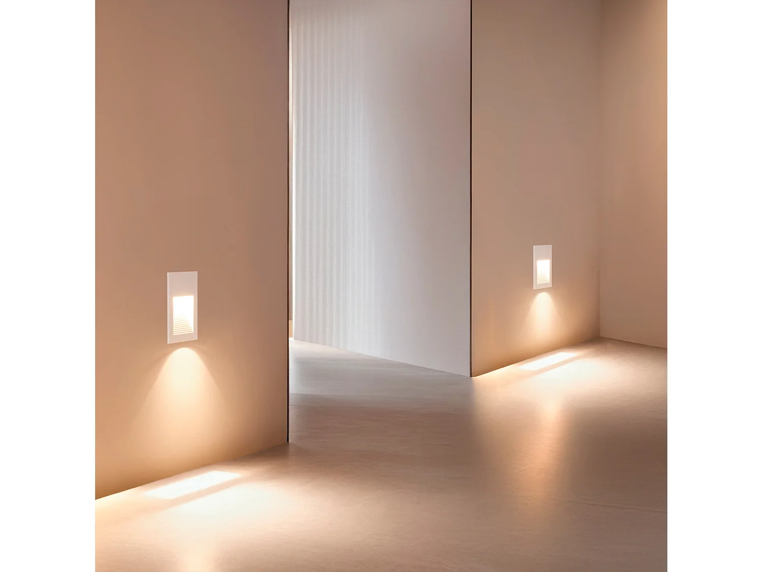 Baliza Exterior LED 5W Empotrable Pared Aluminio Olite 2700K Blanco Blanco Cálido
