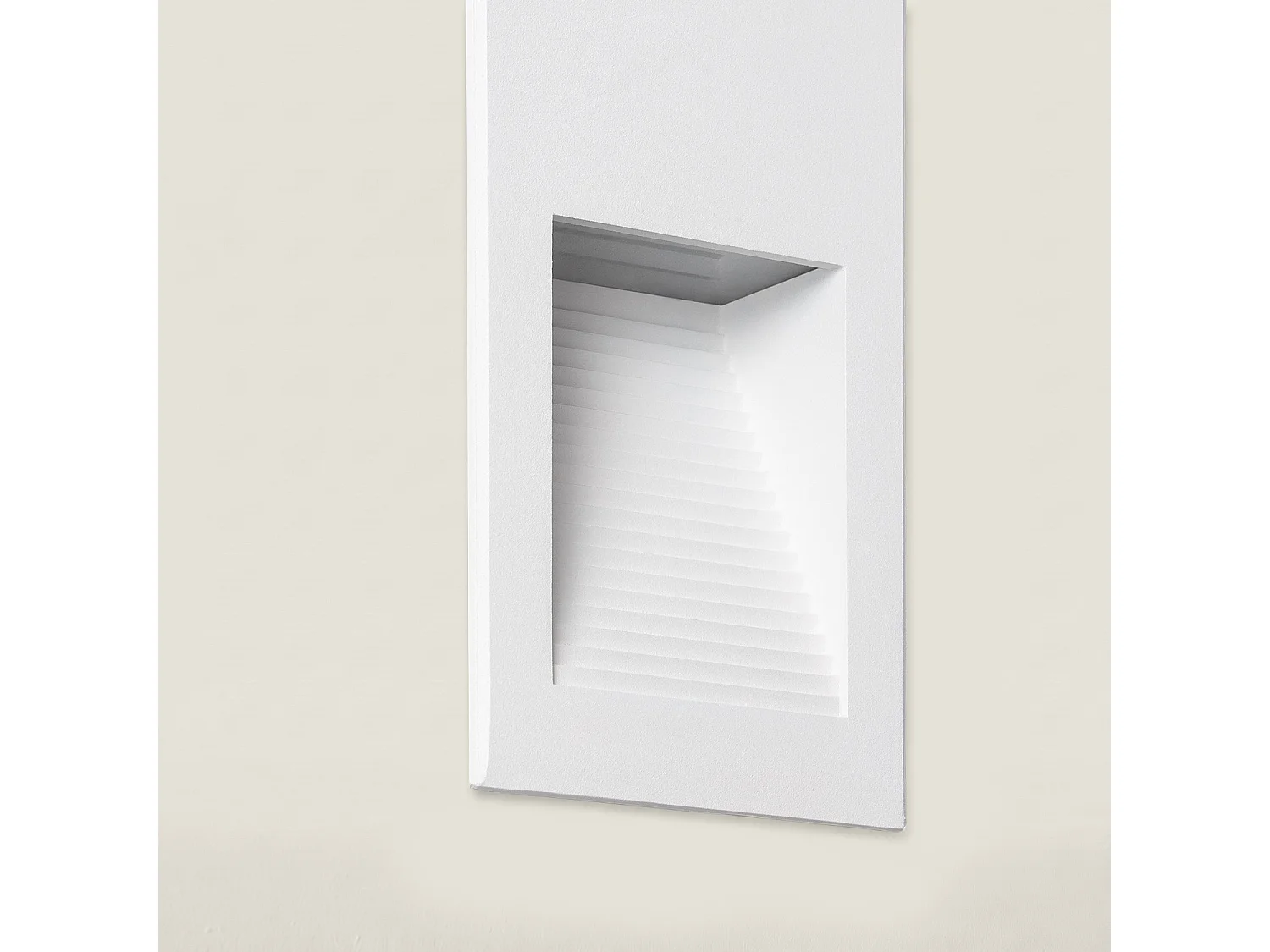 Baliza Exterior LED 5W Empotrable Pared Aluminio Olite 2700K Blanco Blanco Cálido