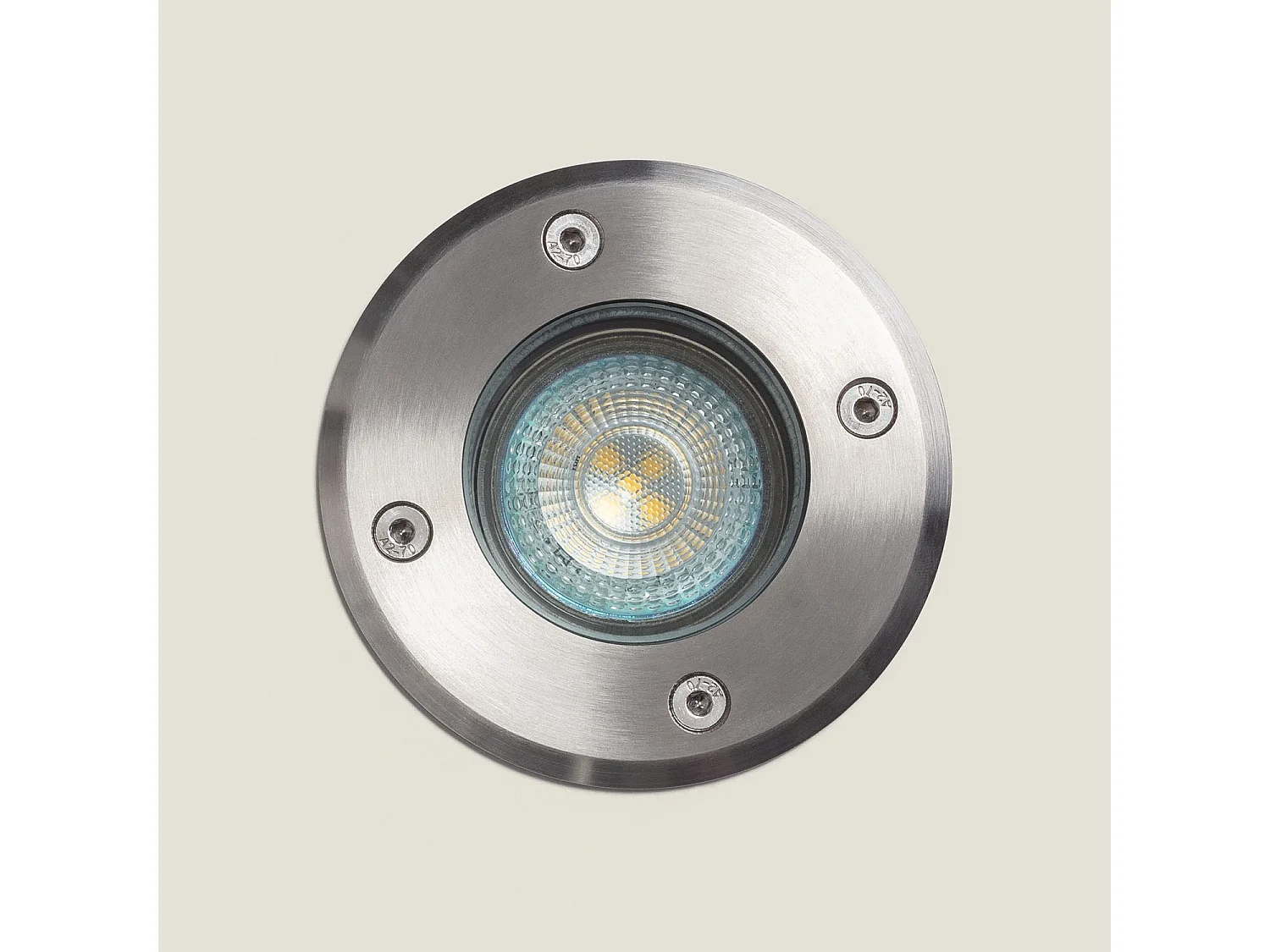 Foco Exterior Empotrable Suelo Basculante Inox GU10 Plateado