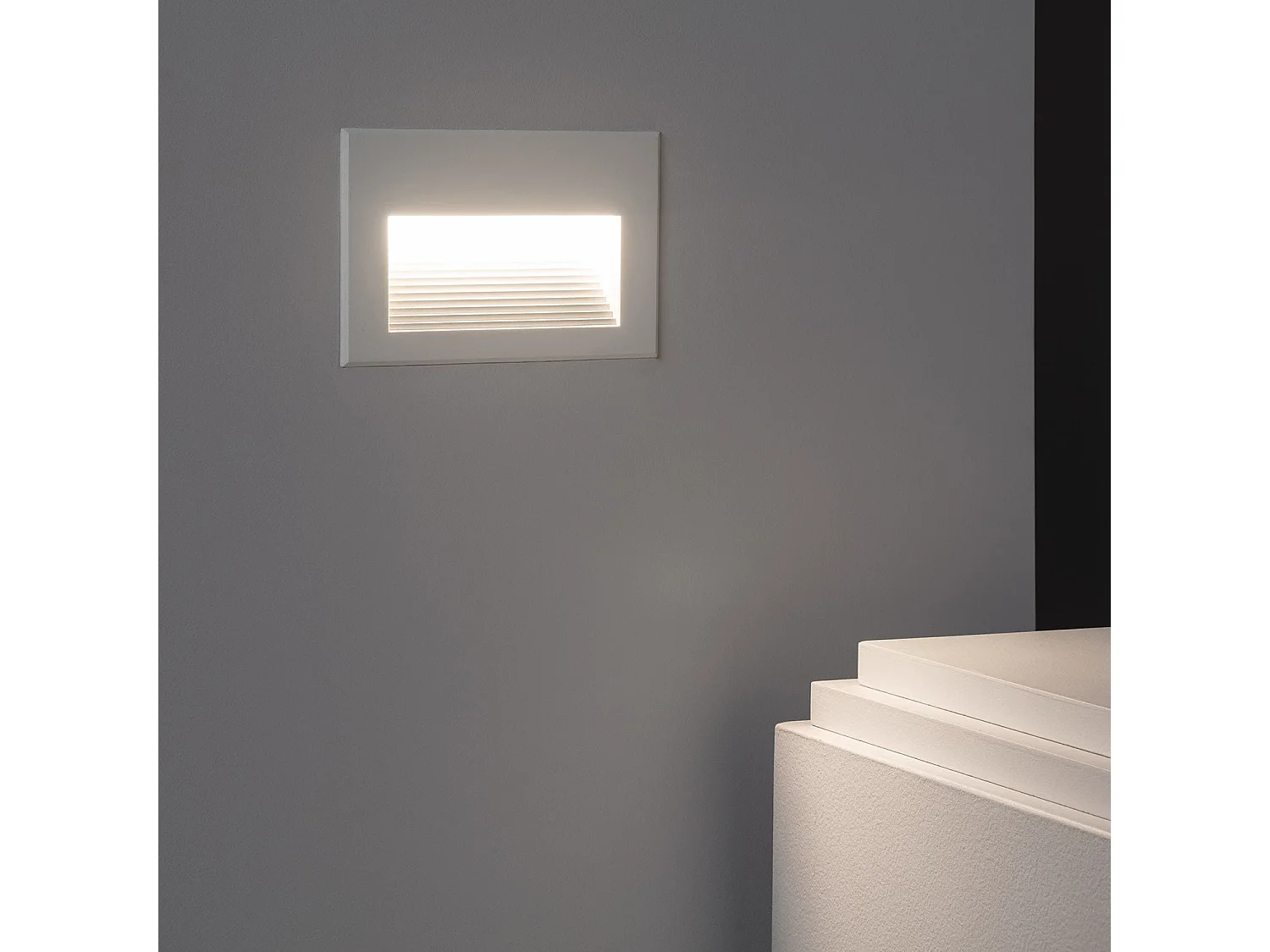Baliza Exterior LED 5W Empotrable Pared Aluminio Olite Horizon 4000K Blanco Blanco Neutro