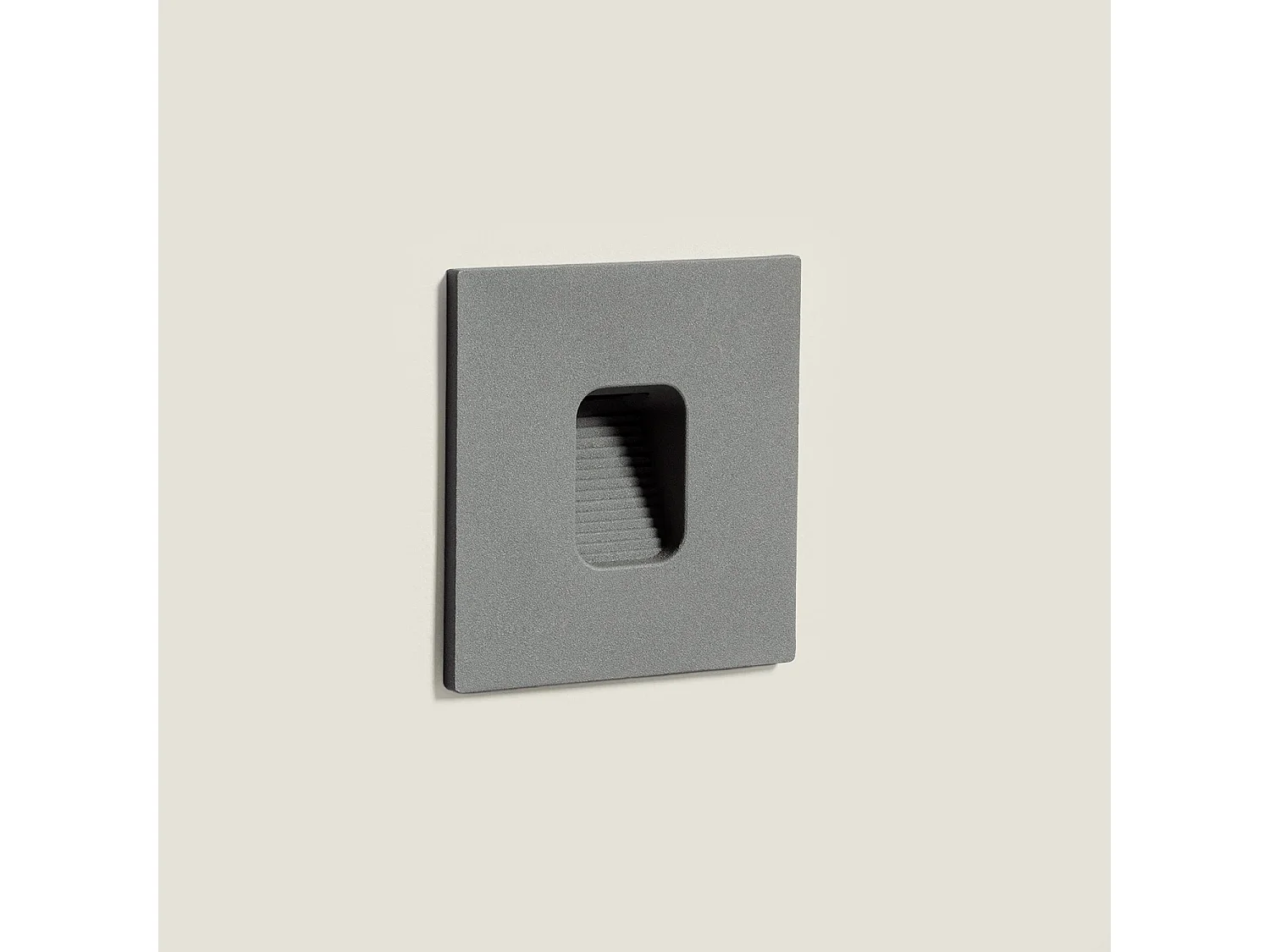 Baliza Exterior LED 2W Empotrable Pared Cuadrado Olite 4000K Gris Blanco Neutro