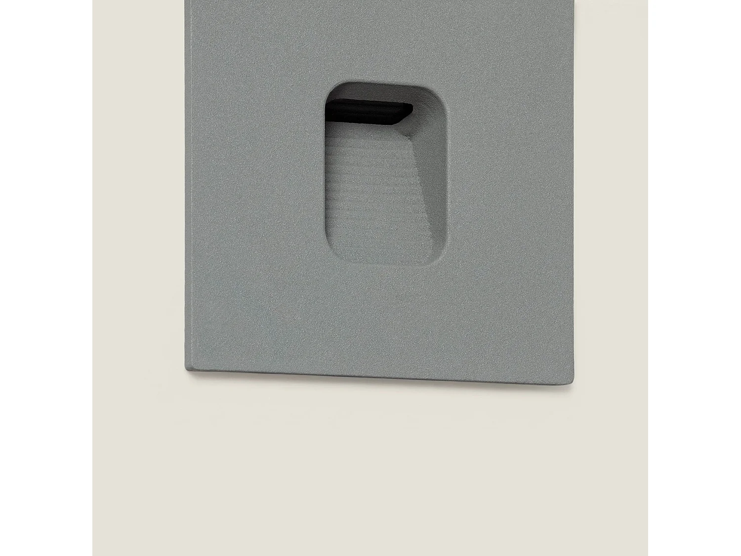 Baliza Exterior LED 2W Empotrable Pared Cuadrado Olite 4000K Gris Blanco Neutro