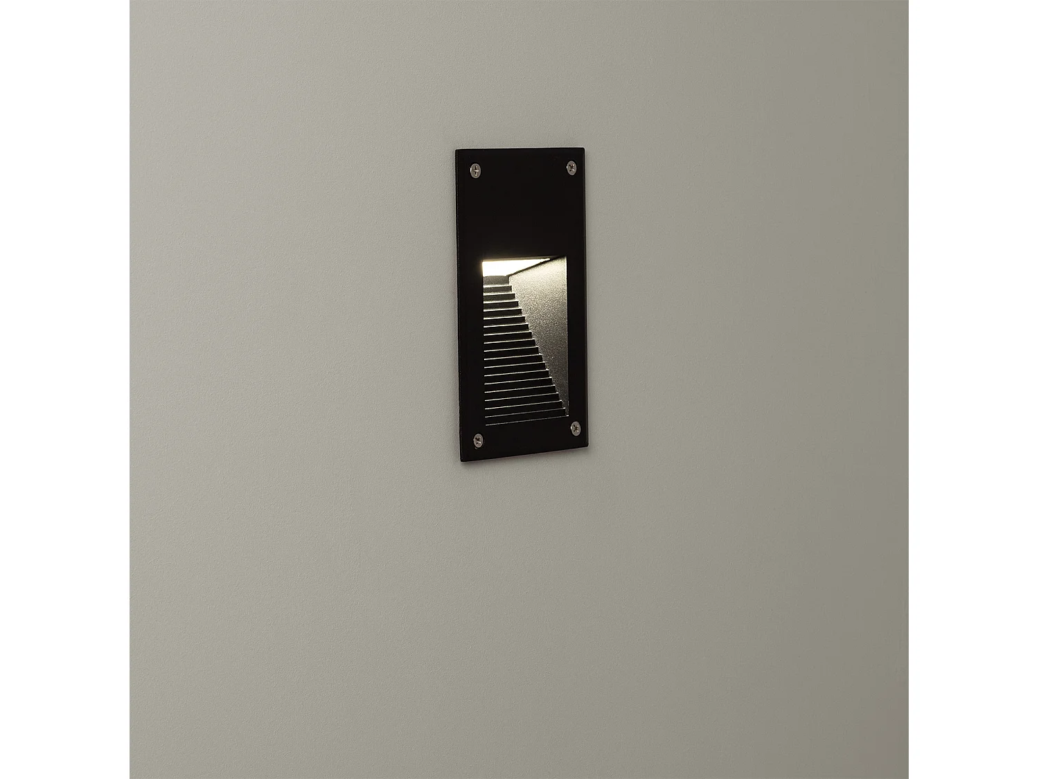 Baliza Exterior LED 3W Empotrable Pared Olite 3000K Negro Blanco Cálido