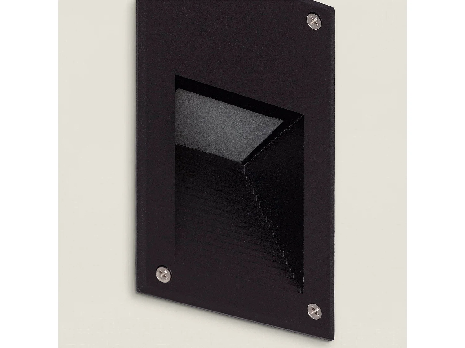 Baliza Exterior LED 3W Empotrable Pared Olite 3000K Negro Blanco Cálido