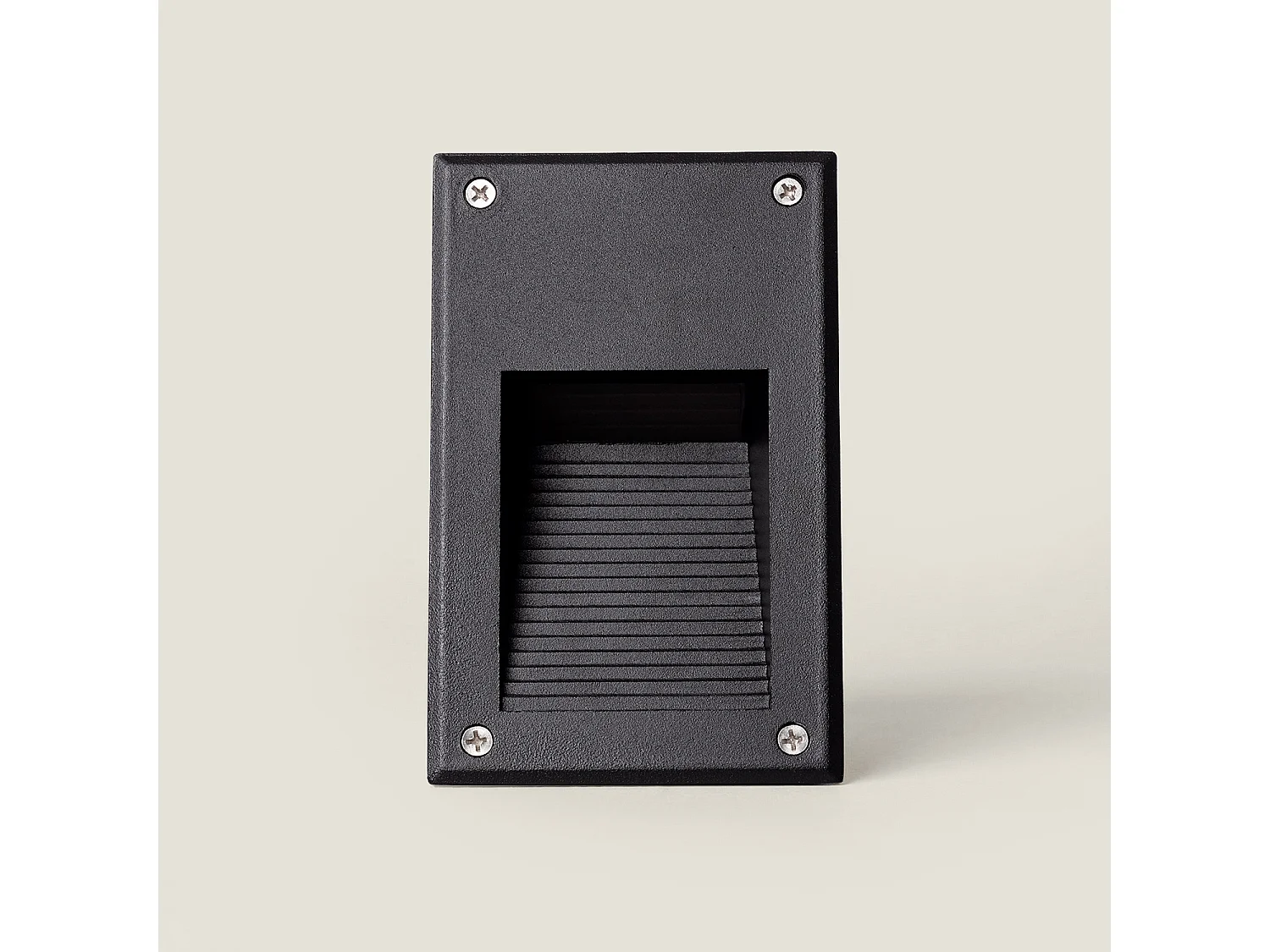 Baliza Exterior LED 3W Empotrable Pared Olite 3000K Negro Blanco Cálido