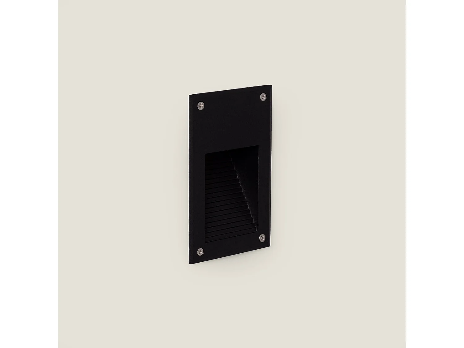 Baliza Exterior LED 3W Empotrable Pared Olite 3000K Negro Blanco Cálido